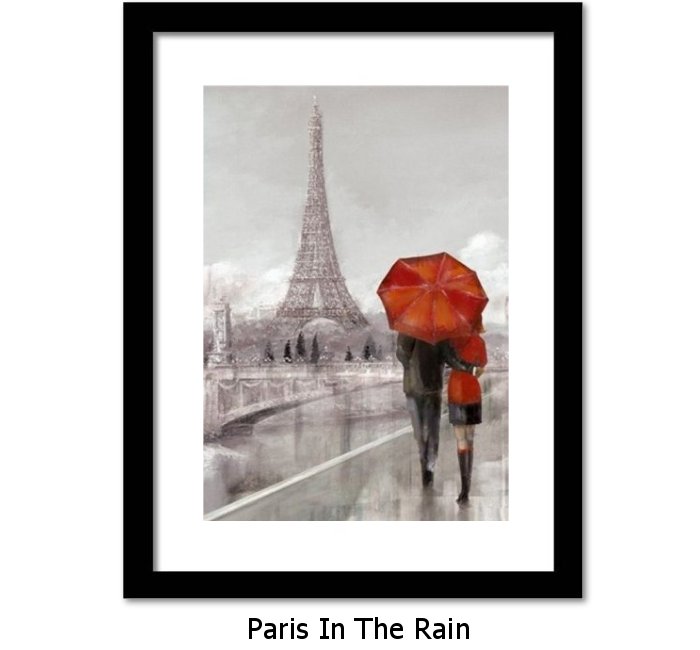 Paris In The Rain Framed Print